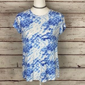 Koolaburra by UGG Blue & Wht Tie Dye Tshirt XS
